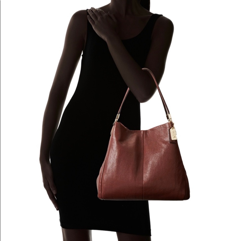 Coach Madison Phoebe Leather Brick Red